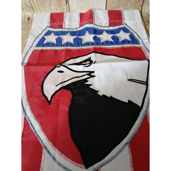 American Eagle Flag Patriotic Stars Stripes Red White Blue Yard Garden Decor - Picture 2 of 3